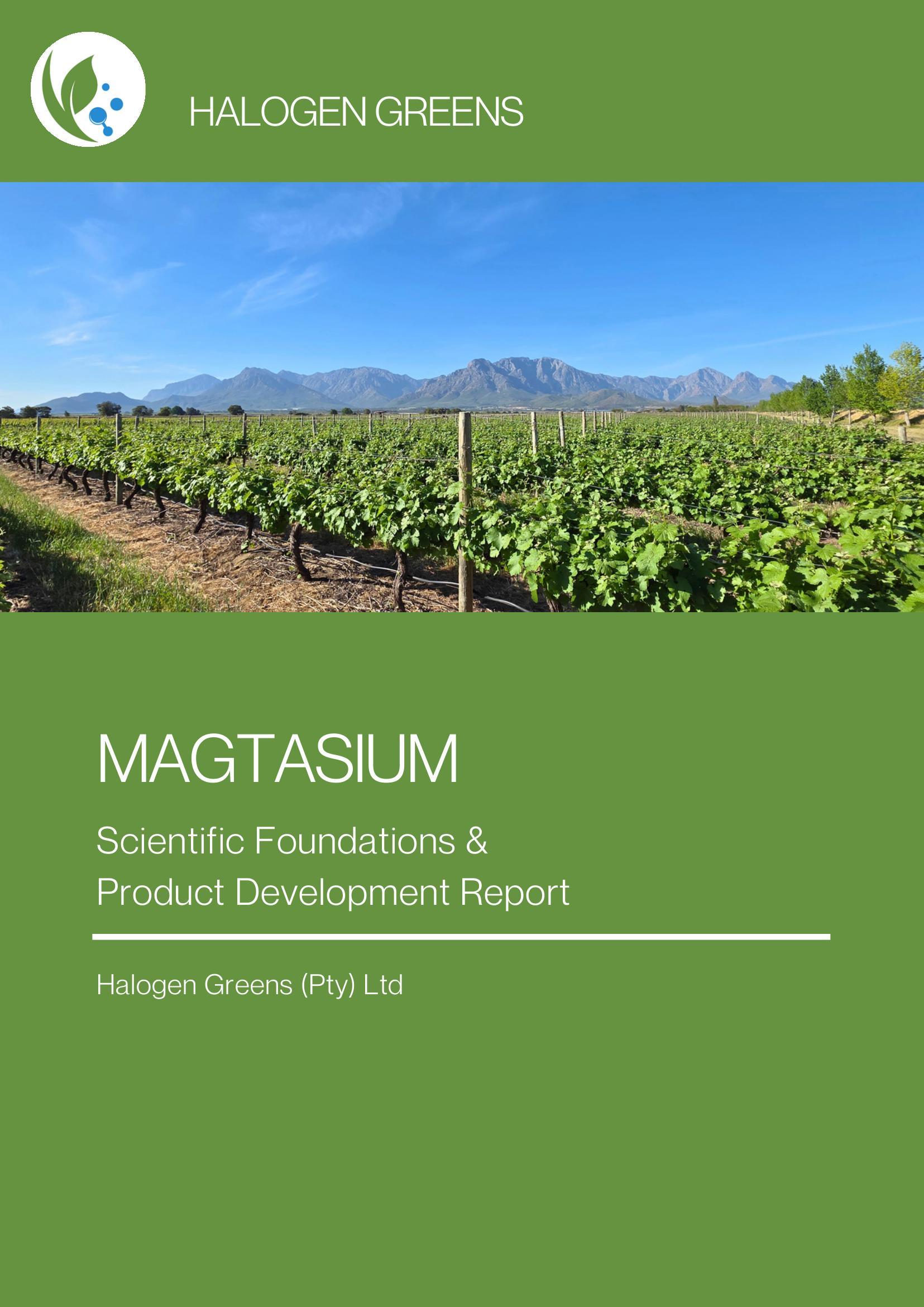 Cover of the Magtasium - Scientific Foundations & Product Development Report